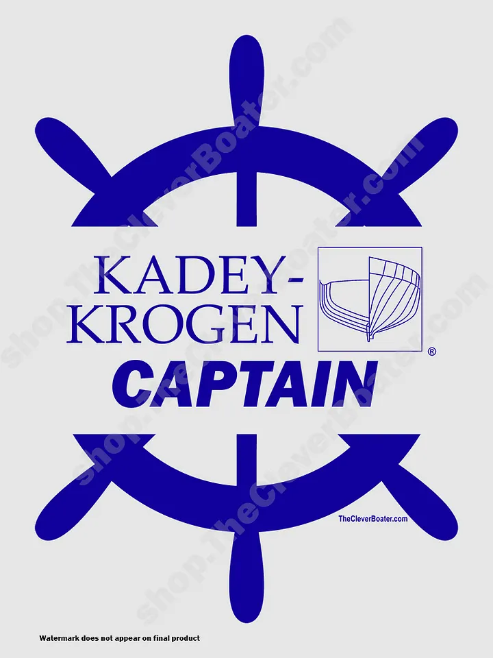 Kadey-Krogen Captain - T-Shirt - Light Shirt w/Blue Logo product image (2)
