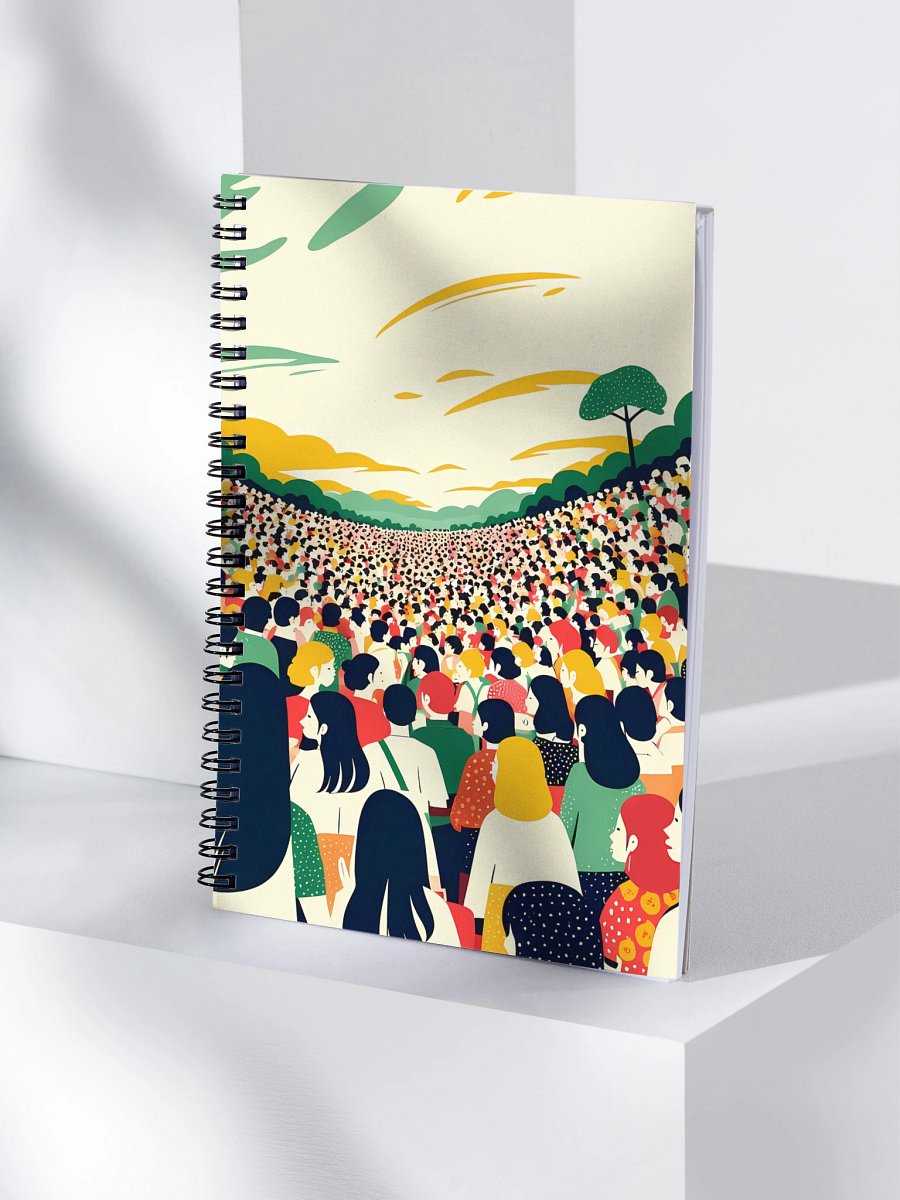 Unity in Diversity Crowd Art Spiral Notebook product image (4)