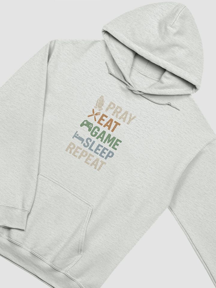 Pray Eat Game Sleep Repeat Hoodie – Christian Gamer Faithwear product image (18)