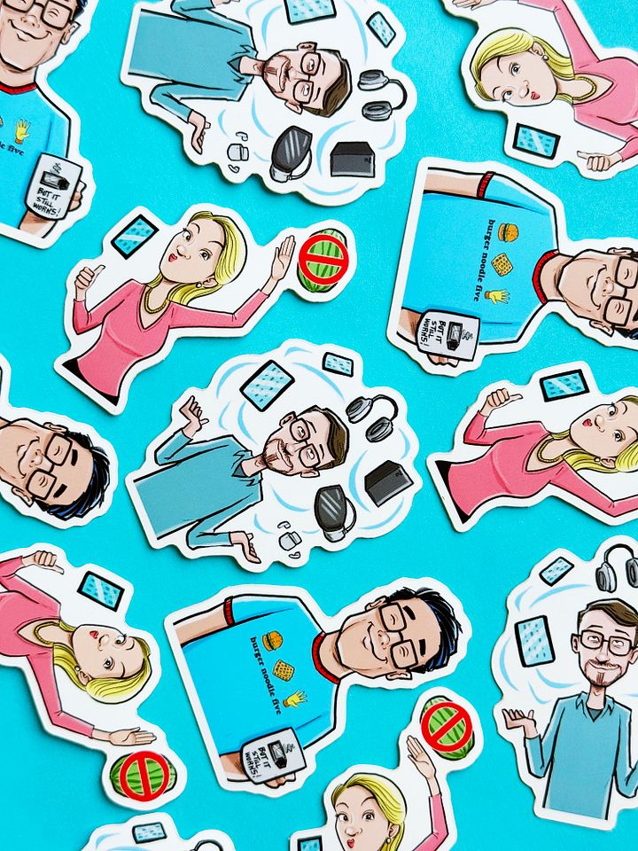 DTNS Die-Cut Host Stickers product image (1)