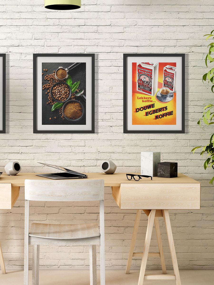 Coffee retro poster (Dutch/Holland), 1950s — coffee vintage poster, coffee print, kitchen art, retro poster, vintage art product image (7)