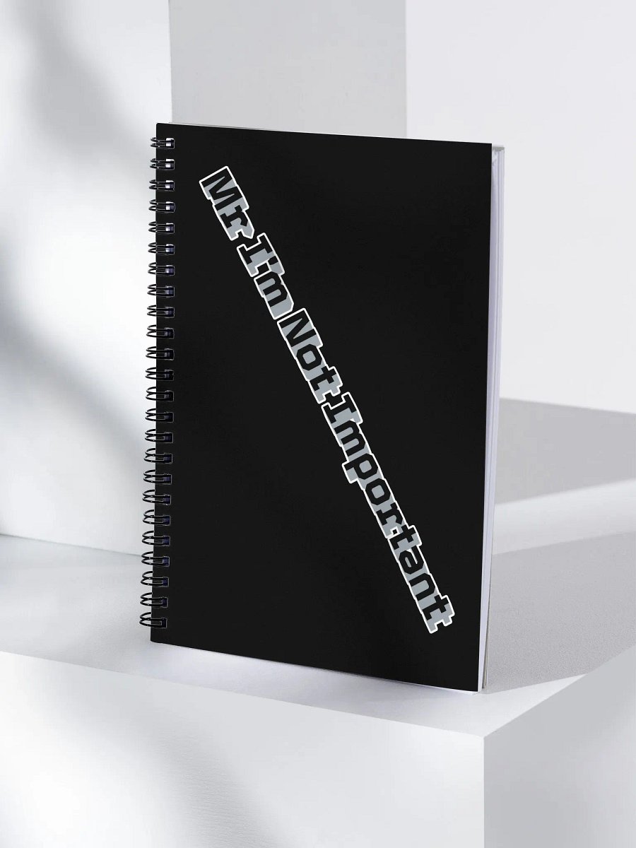 Spiral Notebook - Black - Mr I'm Not Important product image (4)
