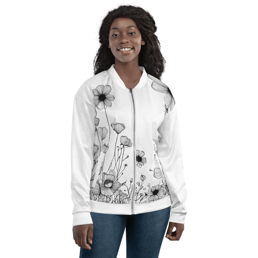 Blossom Breeze All-Over Print Bomber Jacket product image (1)