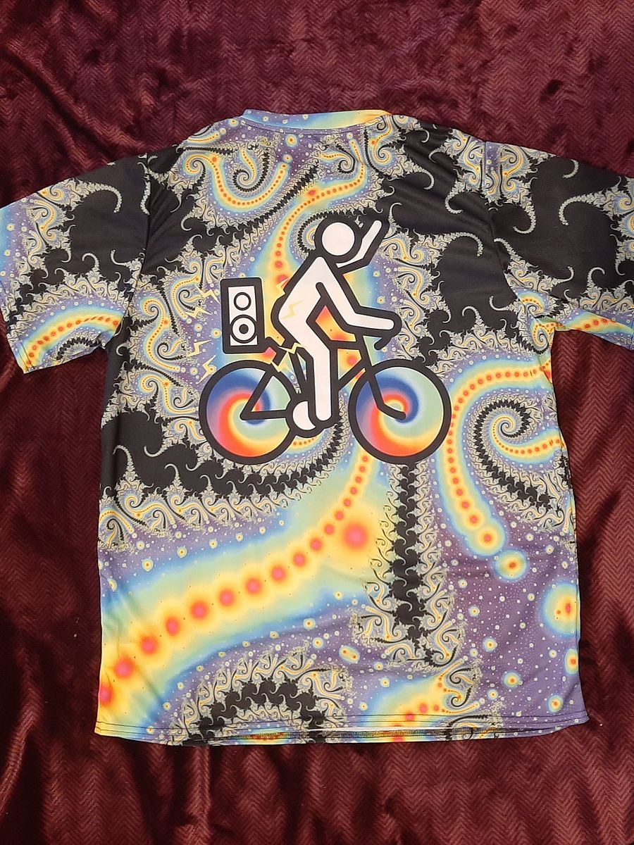 Fractal Bike Rave Jersey - Fluorescent Nebula product image (3)