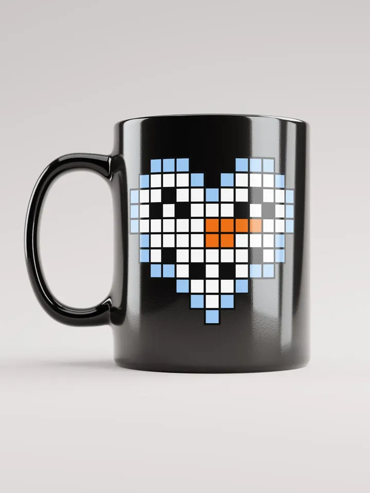 Snowman Heart Black Glossy Mug product image (1)