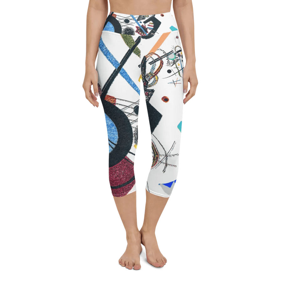 Abstract Lithographic Pattern Design Yoga Capri Legging - V1 product image (6)