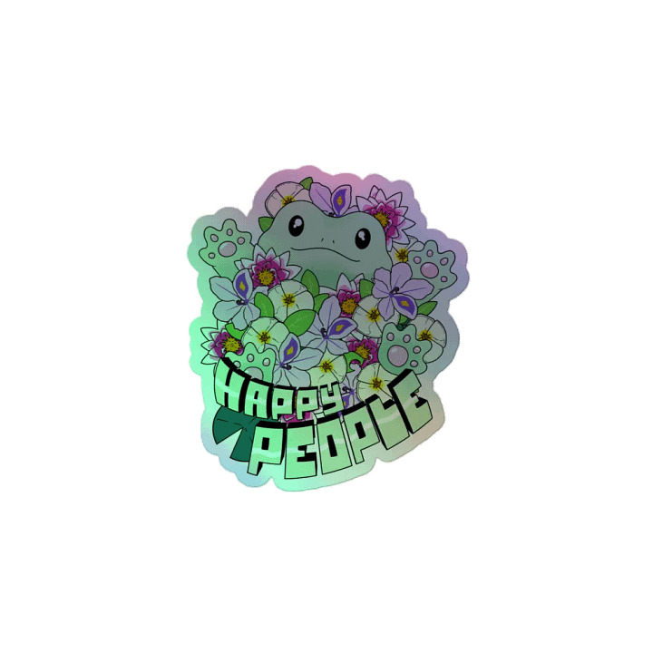 'Flower Froggo' Holographic Sticker product image (2)