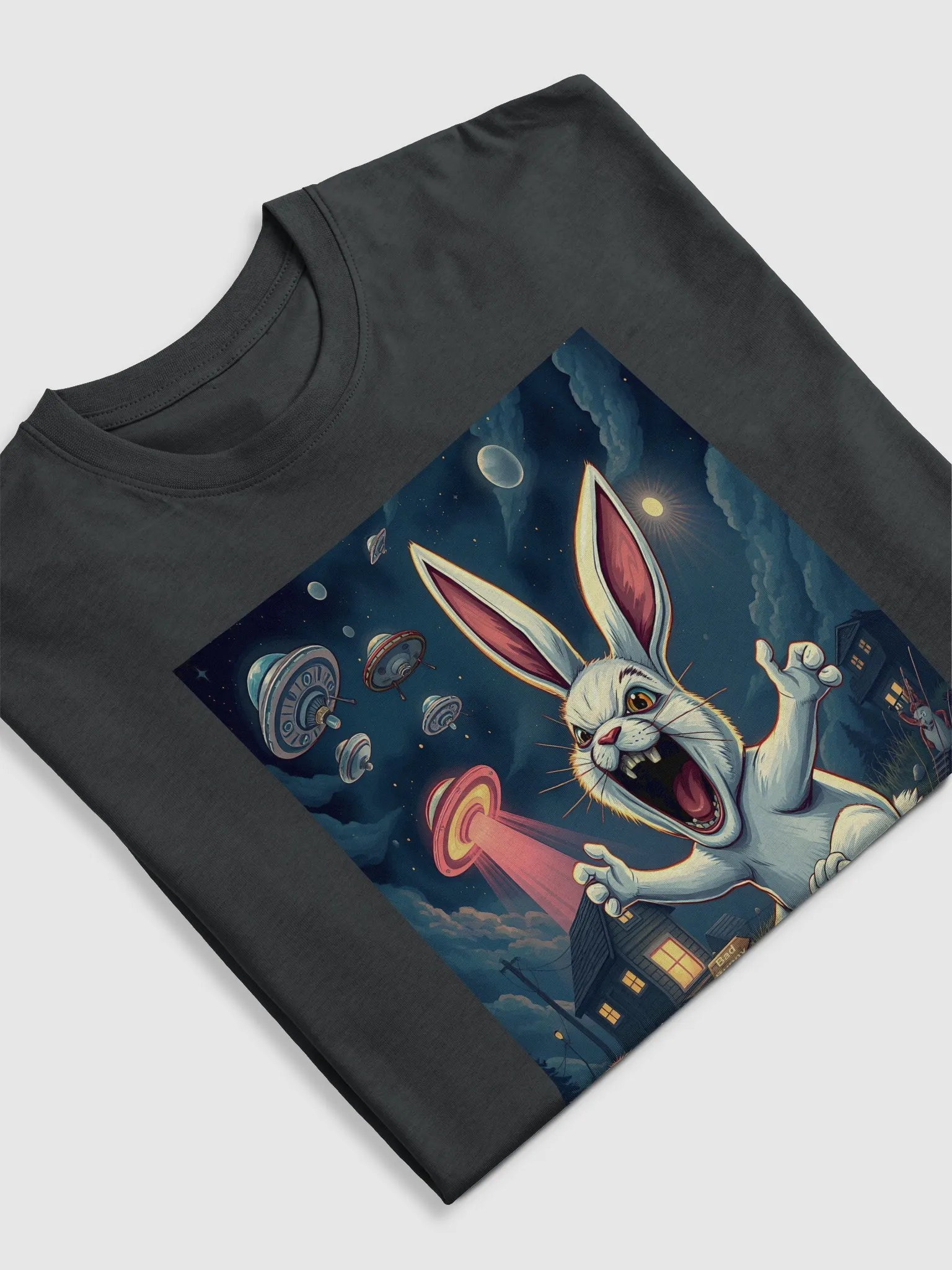 Bad Bunnie Drones Attack Heavy T-Shirt product image (2)