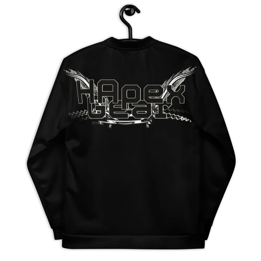 Bomber Jacket - Black - Black HApex Gear White Logo product image (8)