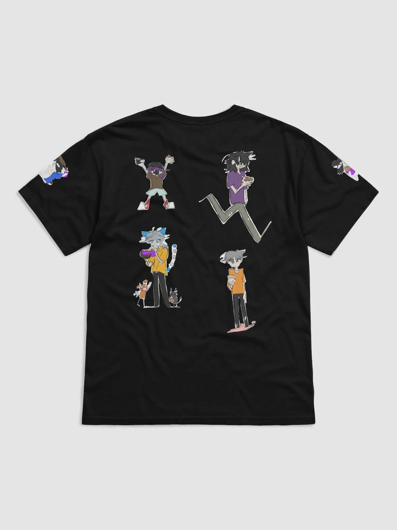 Moon Savers + Ray and Hampan everyone standing and eating May t-shirt product image (2)