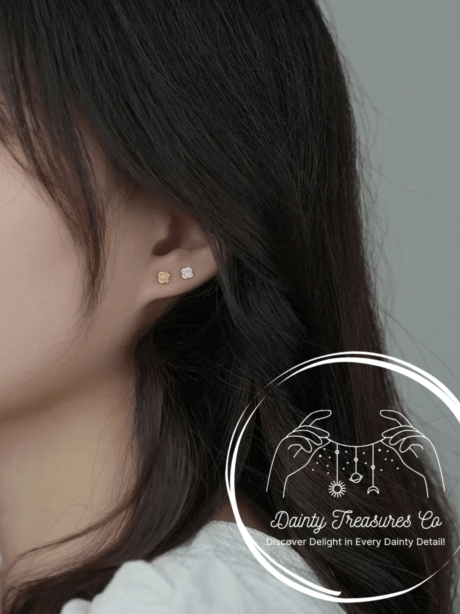 Dainty Rose Stud Earrings product image (3)