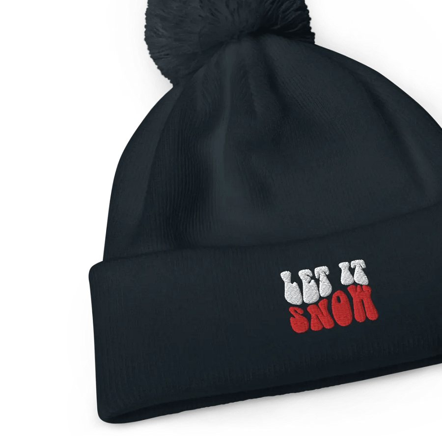 Playful 'Let It Snow' Pom-Pom Beanie product image (4)
