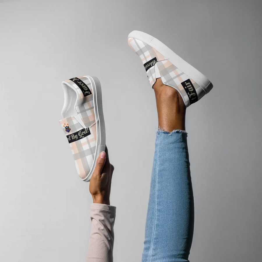 BBG Pink Plaid Women's Slip On V2 product image (7)