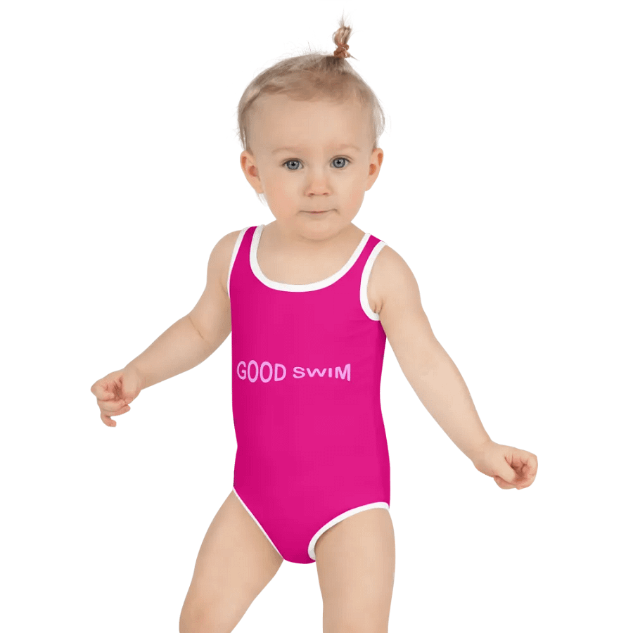 Good Swim Pink on Fuxia Kids Swimsuit product image (6)