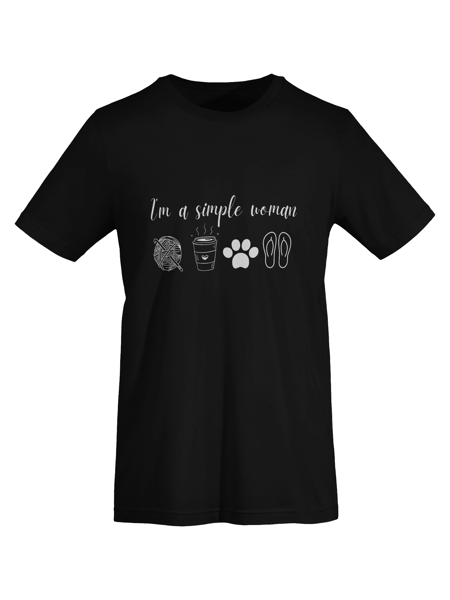 Ladies I'm a simple woman crochet t-shirt product image (62)