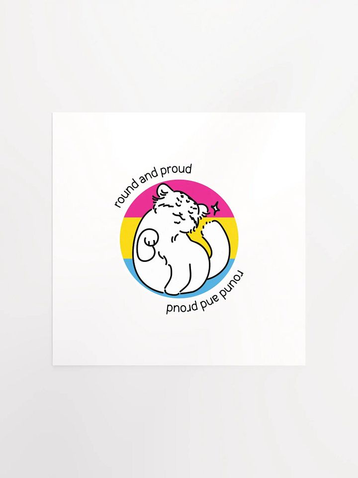 Round and Proud Manul Pansexual Version - Matte Poster product image (1)