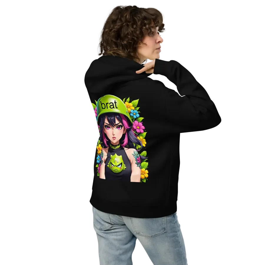 Brat - Premium Hoodie (Black) Brat Life - v6 (Back Printed Design) product image (2)