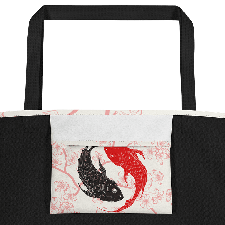 Yin-Yang Koi Fish All-Over Print Tote Bag product image (2)