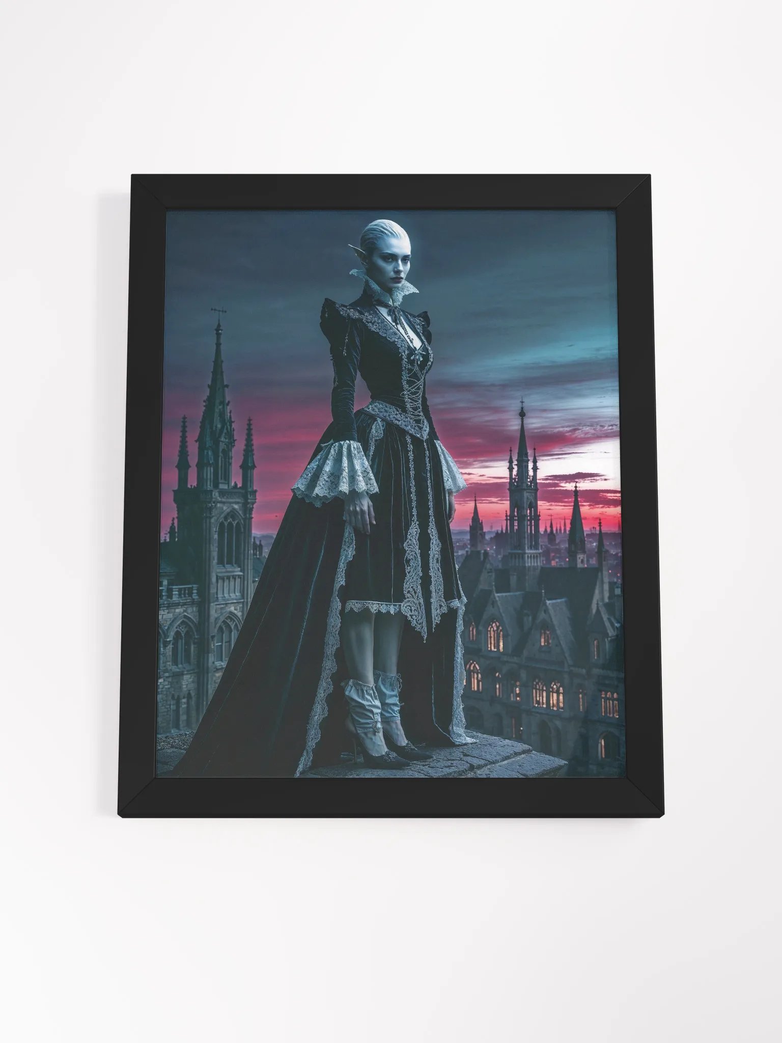 Gothic Crimson Dusk Framed Print product image (19)