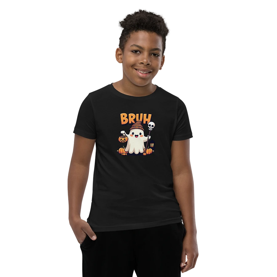 Spooky Ghost Bruh Halloween Youth T-Shirt product image (11)