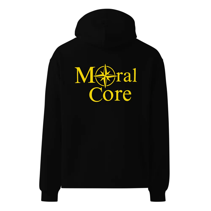 Moral Core Hoodie in yellow writing product image (2)