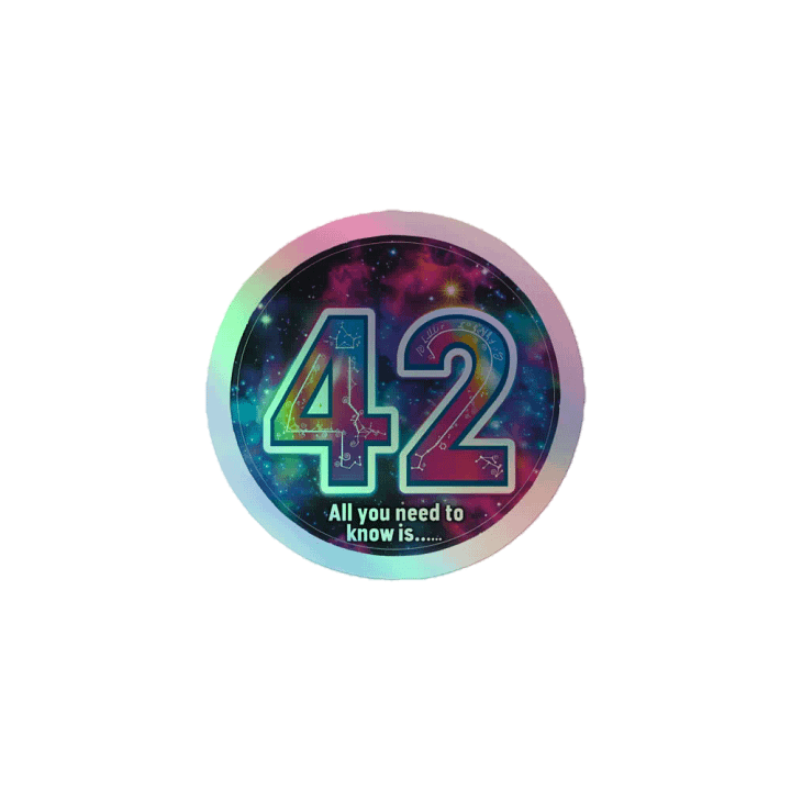 42 - The Answer Revealed Holographic Sticker product image (1)