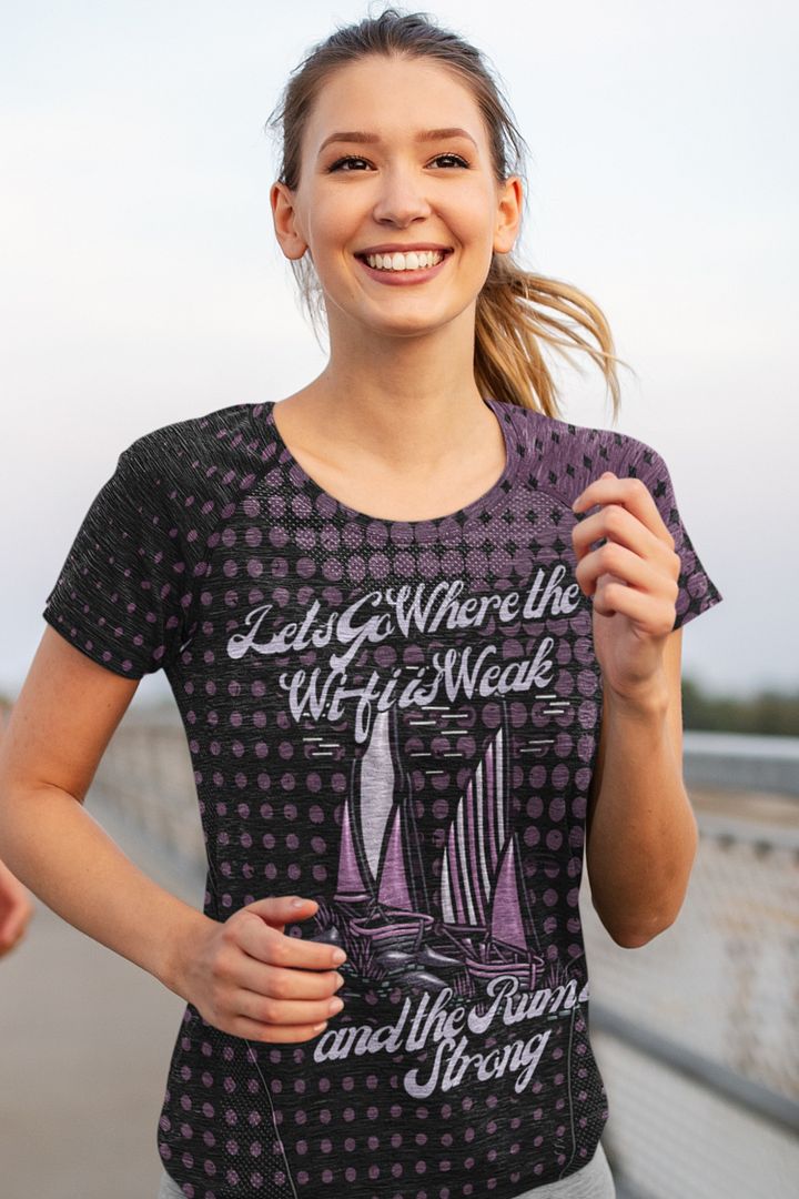 Lets Go where the Wifi is Weak and the Rum is Strong All Over Print T-shirt product image (1)