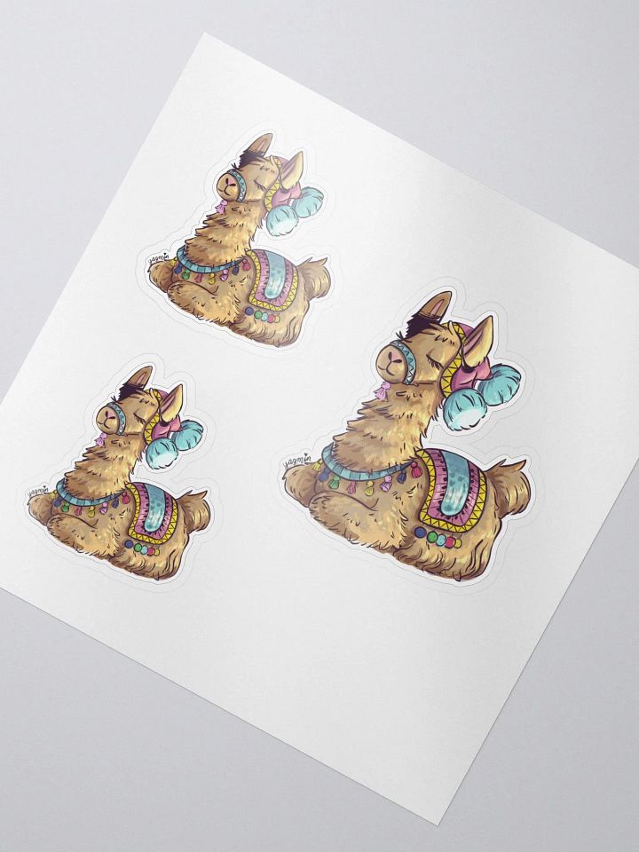 Resting Llama Sticker - Serene Animal Decal product image (2)