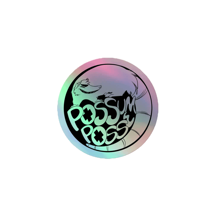 Possum Posse Holo Sticker WHT product image (1)