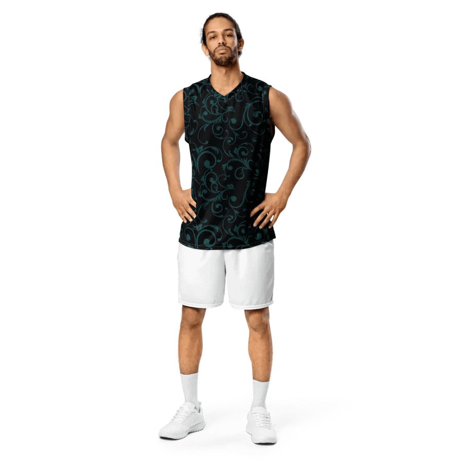 Dark Teal Basketball Jersey product image (3)