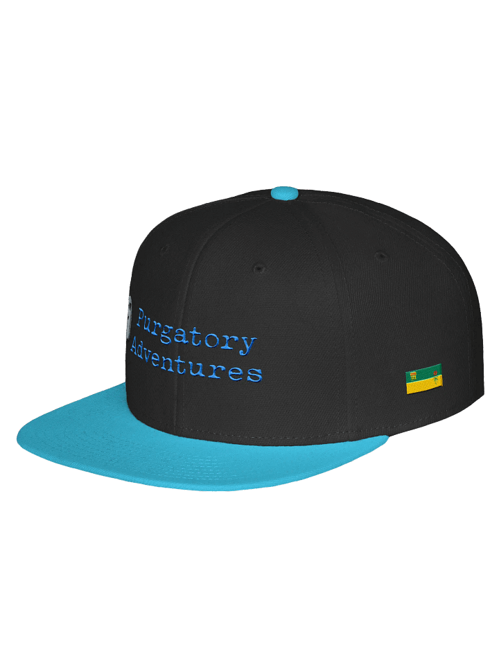ghost behind cross with sask flag on side snapback product image (15)
