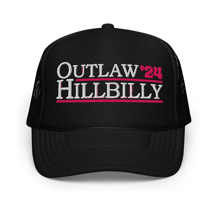 Outlaw Hillbilly 2024 Hat - Embroidered Trucker Cap - Funny Republican Hat product image (1)