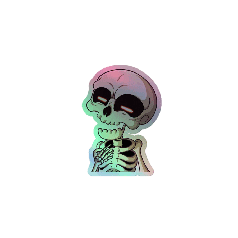 Funny Bones Holographic sticker product image (1)