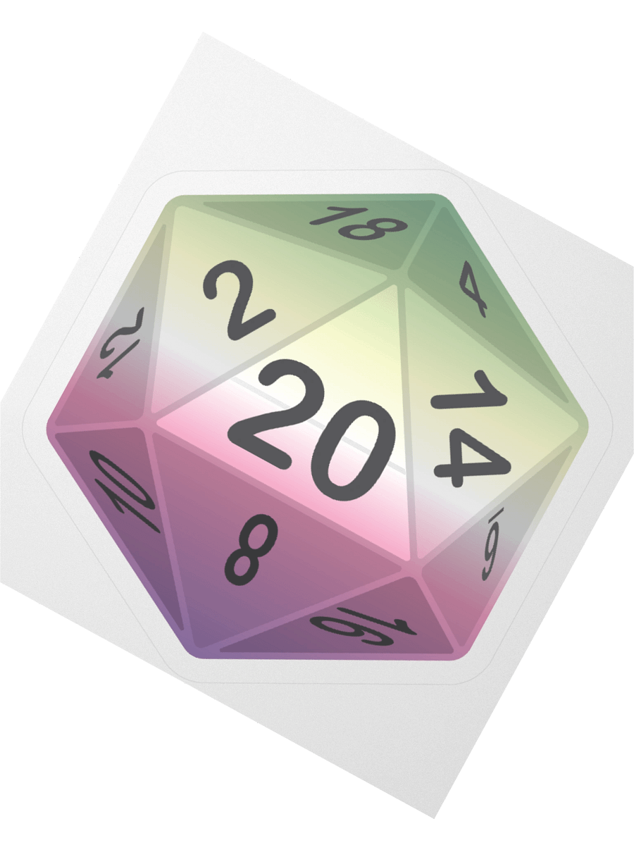 Genderfae Pride D20 Sticker product image (6)