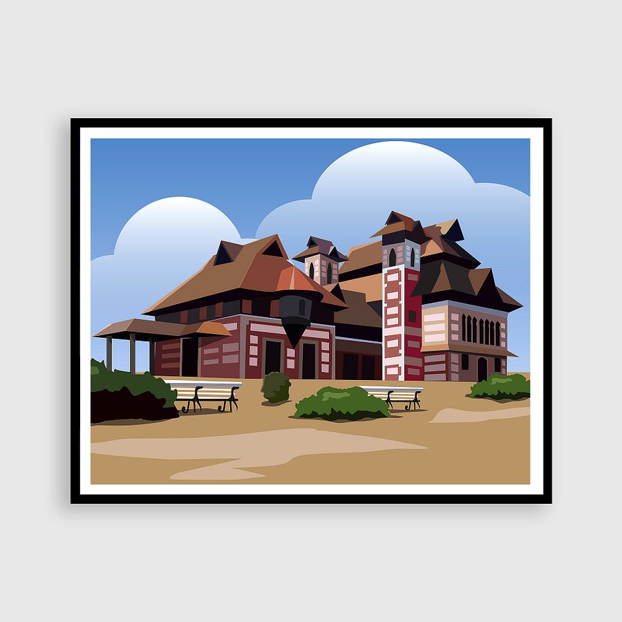 The Napier Museum - Vectorized wall poster product image (1)