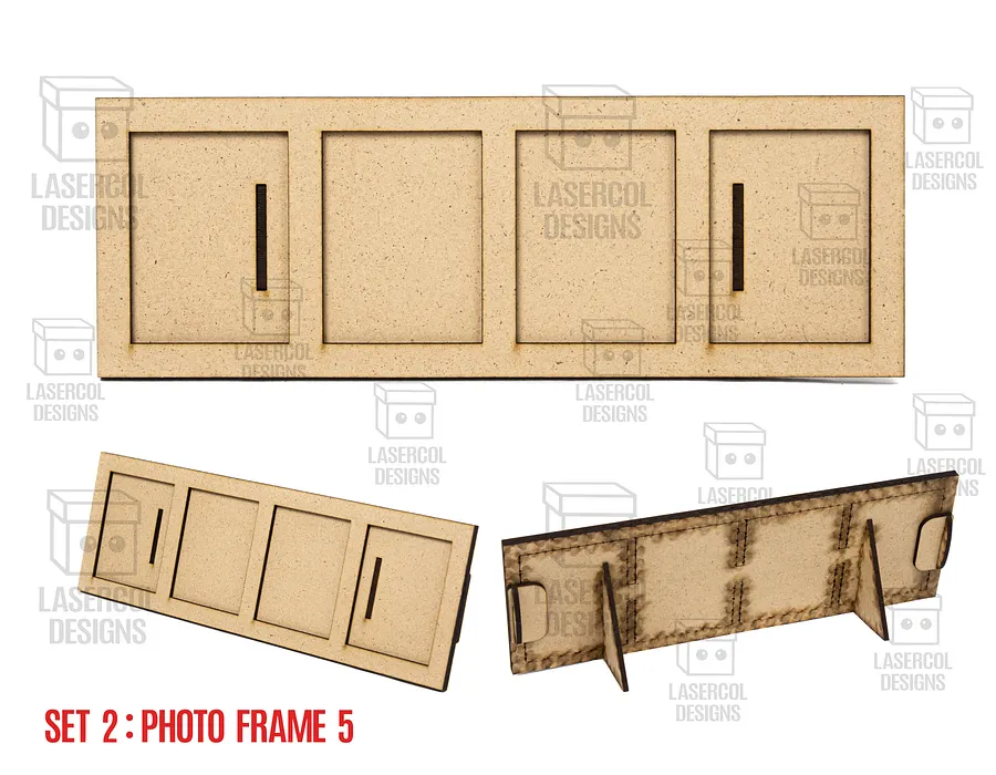 Photo Frames Set 2 (5 Styles) - Laser Cut Files product image (6)