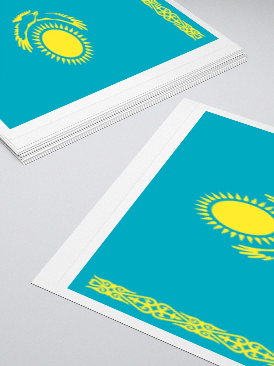Kazakhstan Flag Sticker | Sun and Eagle Design | Durable Vinyl | 3 Sizes product image (12)