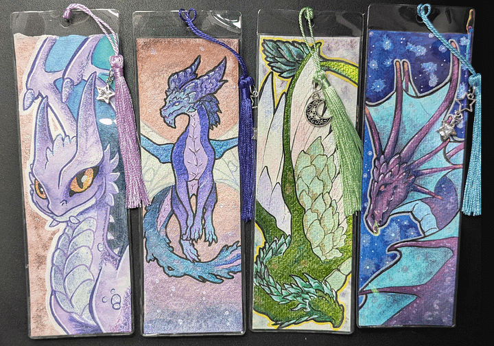 Watercolor Bookmark: Dragon Dreams Set 1 product image (1)