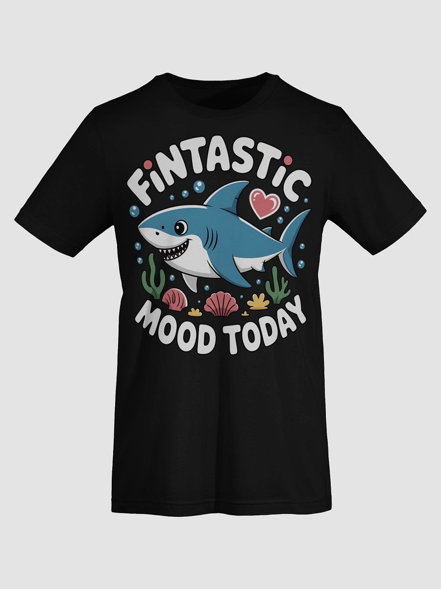 Fintastic Mood Cartoon Shark T-Shirt product image (67)