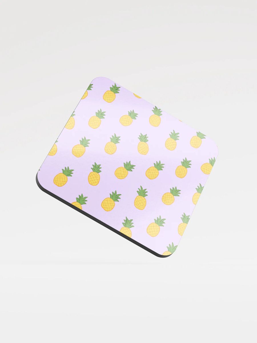 Pineapples Lilac Purple Cork Coaster product image (1)