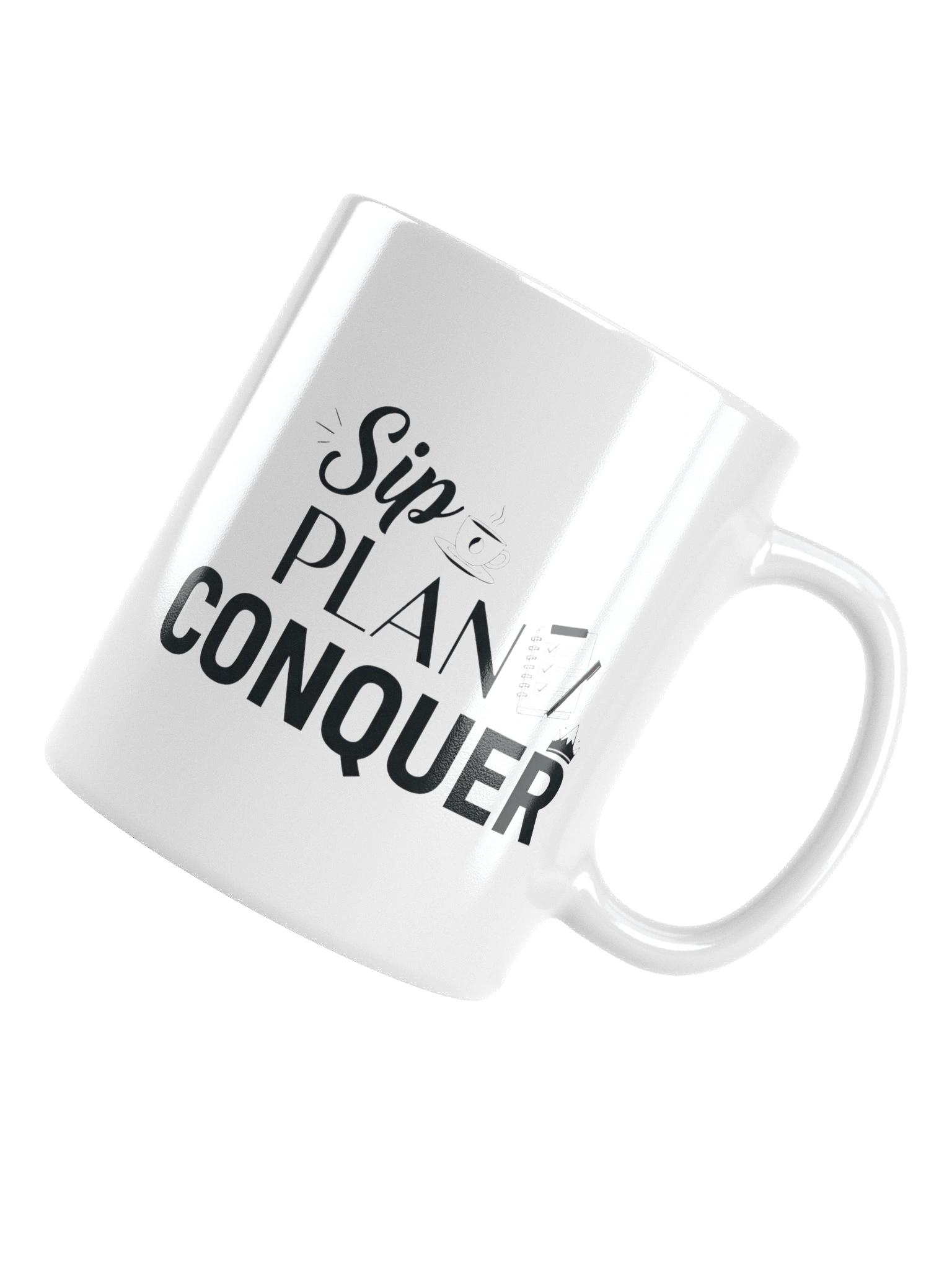 Sip. Plan. Conquer. Motivational Coffee Mug – Start Your Day with Focus & Power product image (5)
