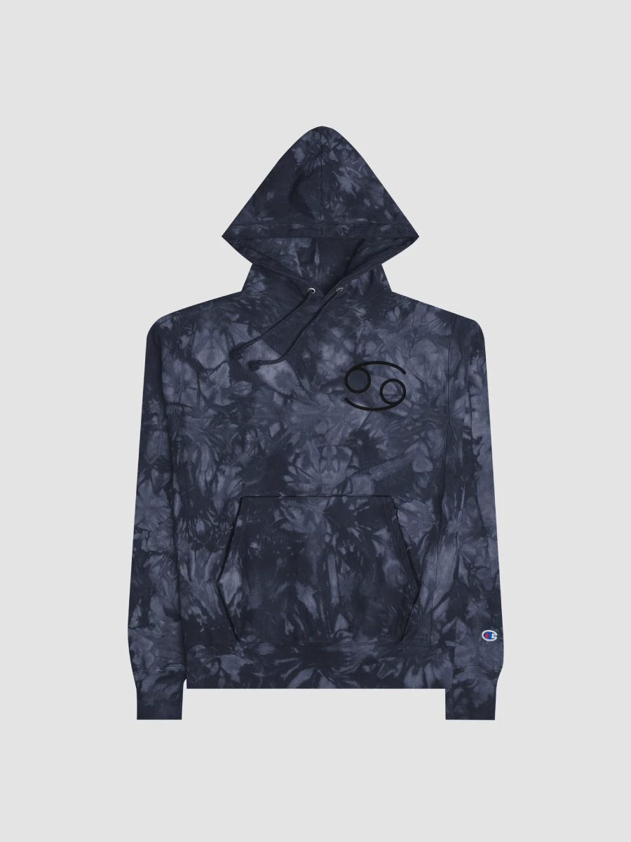 Cancer Navy Champion Tie Dye Hoodie product image (2)