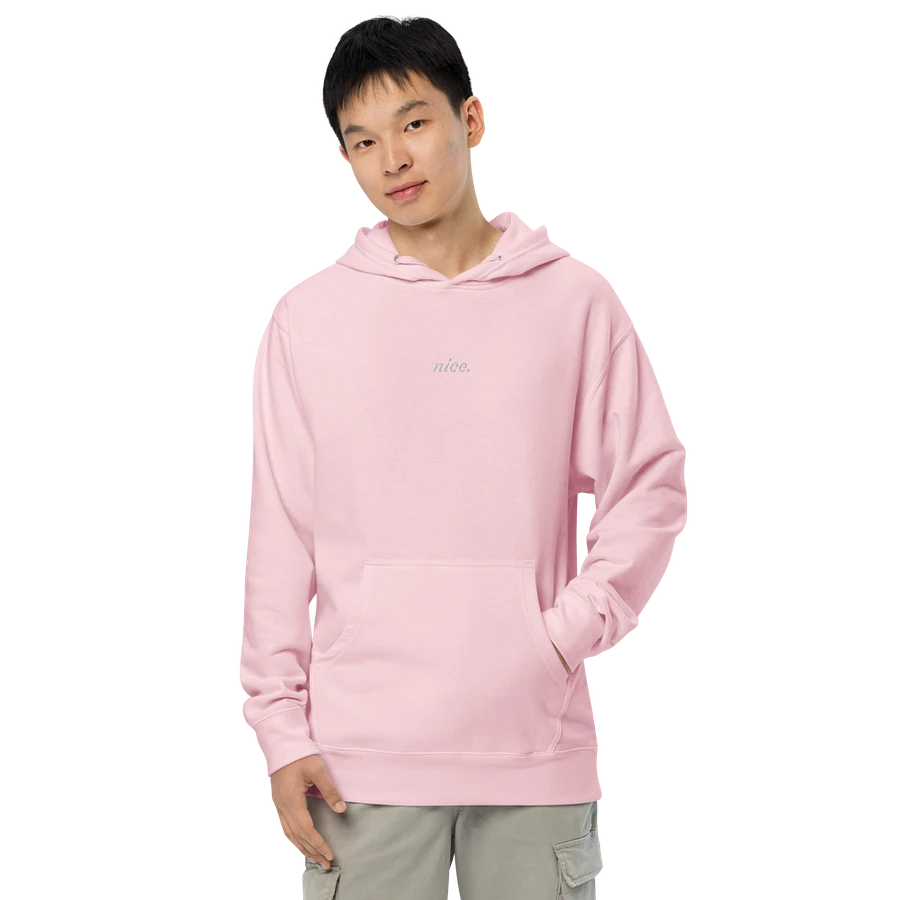 Nice. Embroidered Hoodie (Pink/White) product image (2)