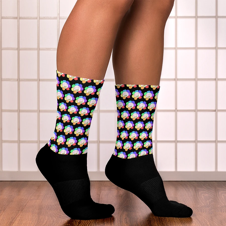 Black Flower Socks product image (15)