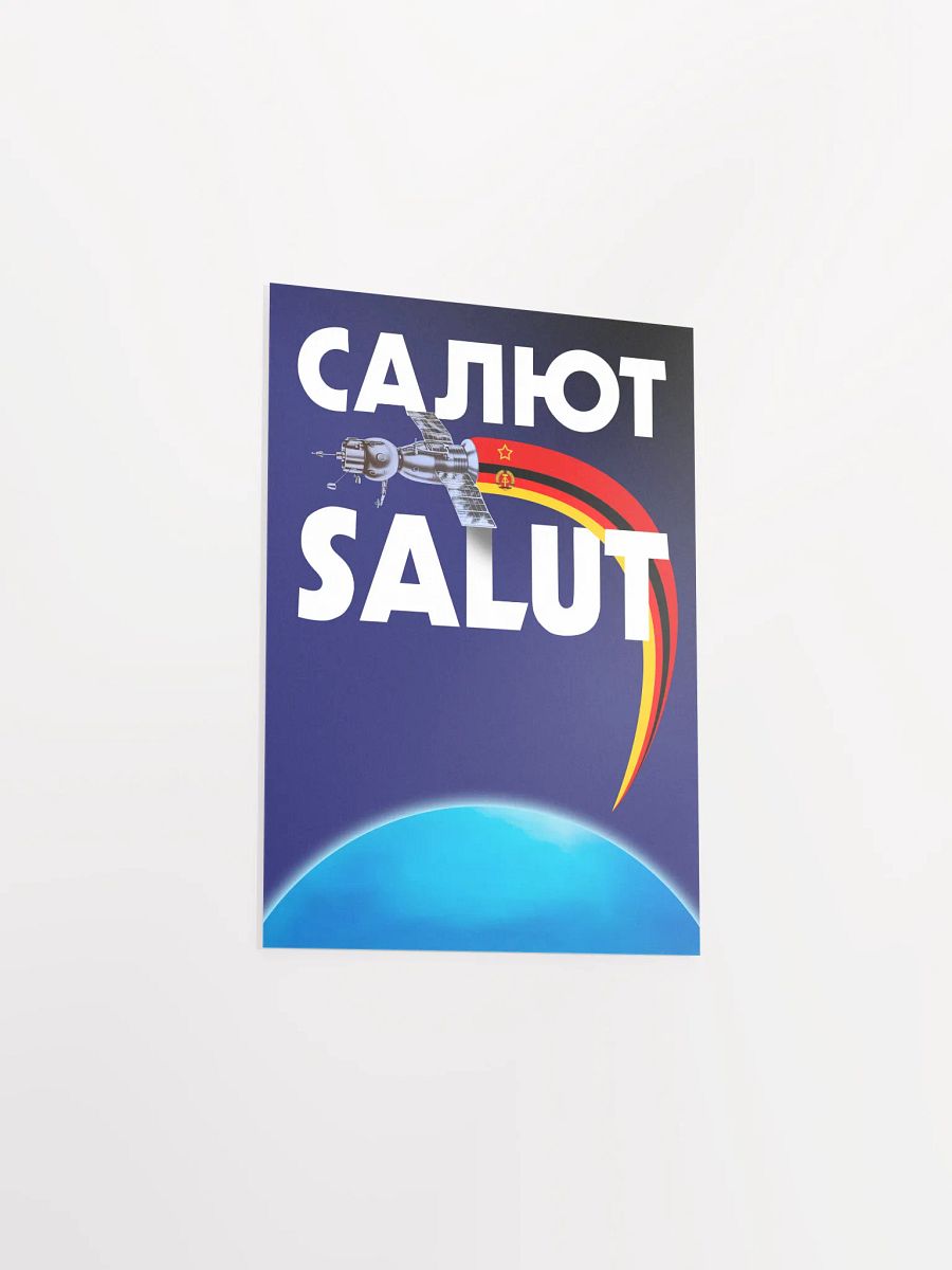 Salut-6, GDR/DDR/USSR, 1978 — Soviet vintage space art poster, soviet retro poster product image (13)