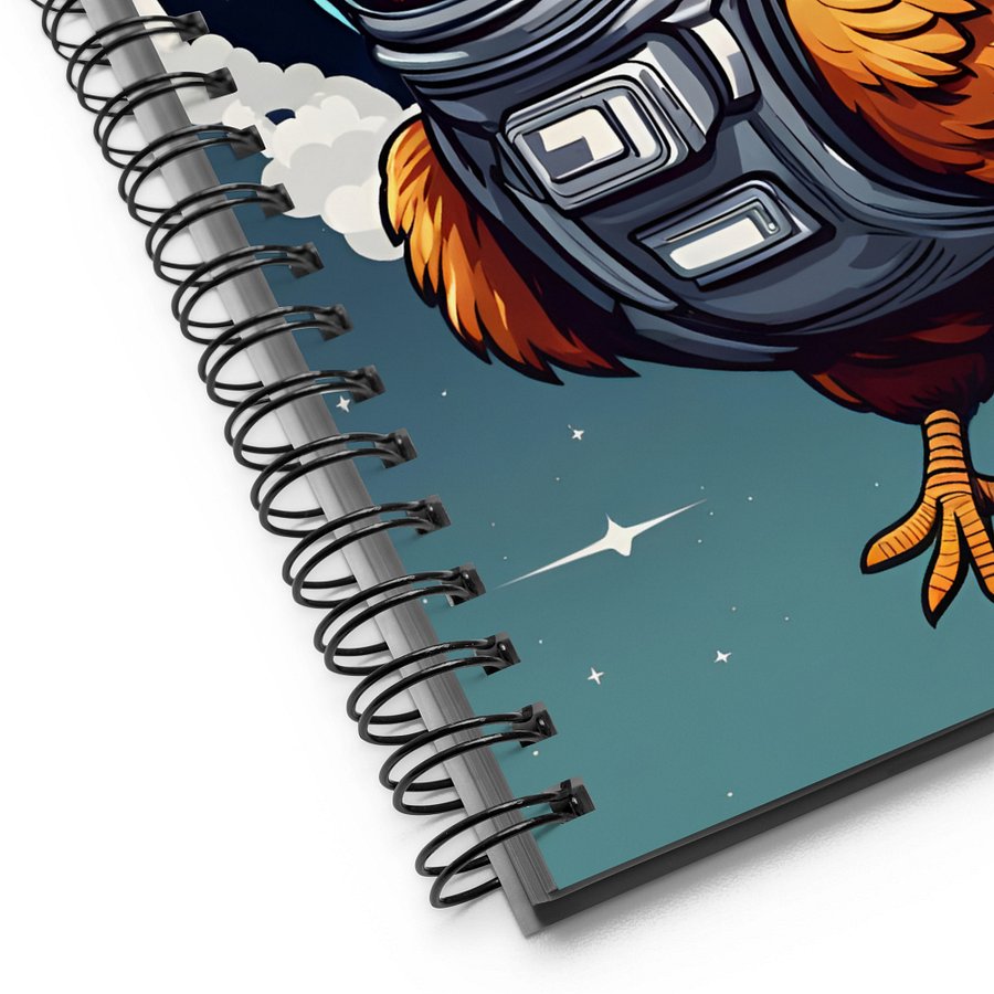 Space Cooper Astronaut Chicken Spiral Notebook product image (6)