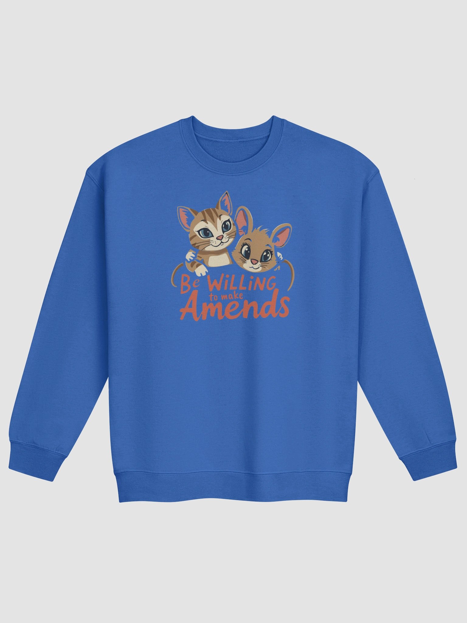 Be Willing to Make Amends AA Recovery & Sobriety Cat Lovers Sweatshirt product image (1)