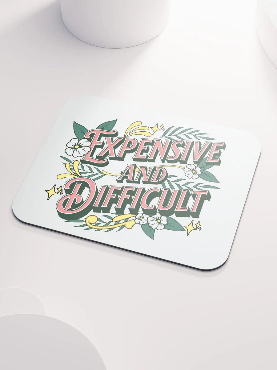 Expensive And Difficult Vintage Floral Mouse Pad product image (3)