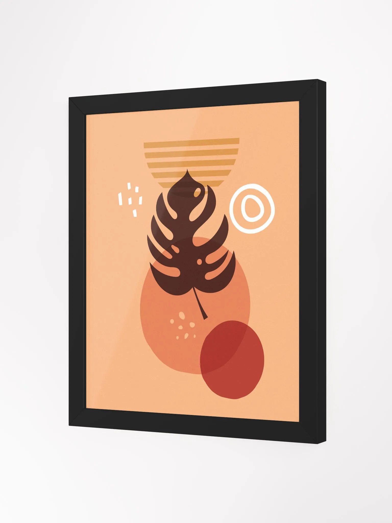 Geometric Leaf Elegance Framed Poster product image (17)