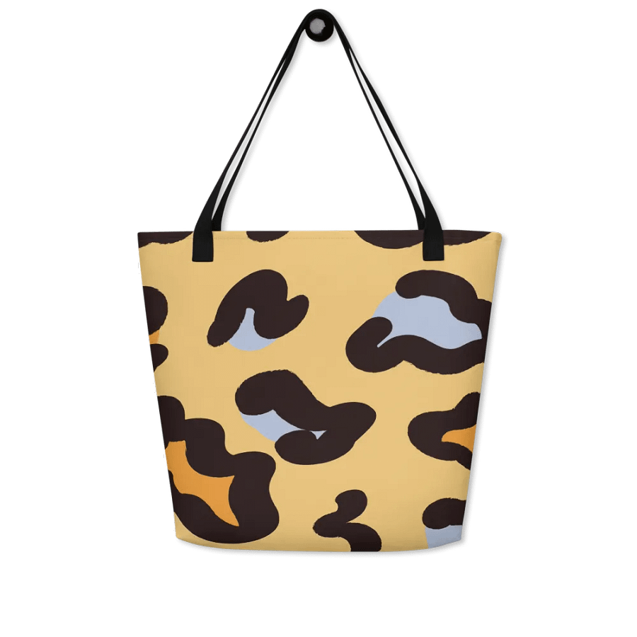 All-Over Print Large Tote Bag w/ Pocket - Leopard product image (4)